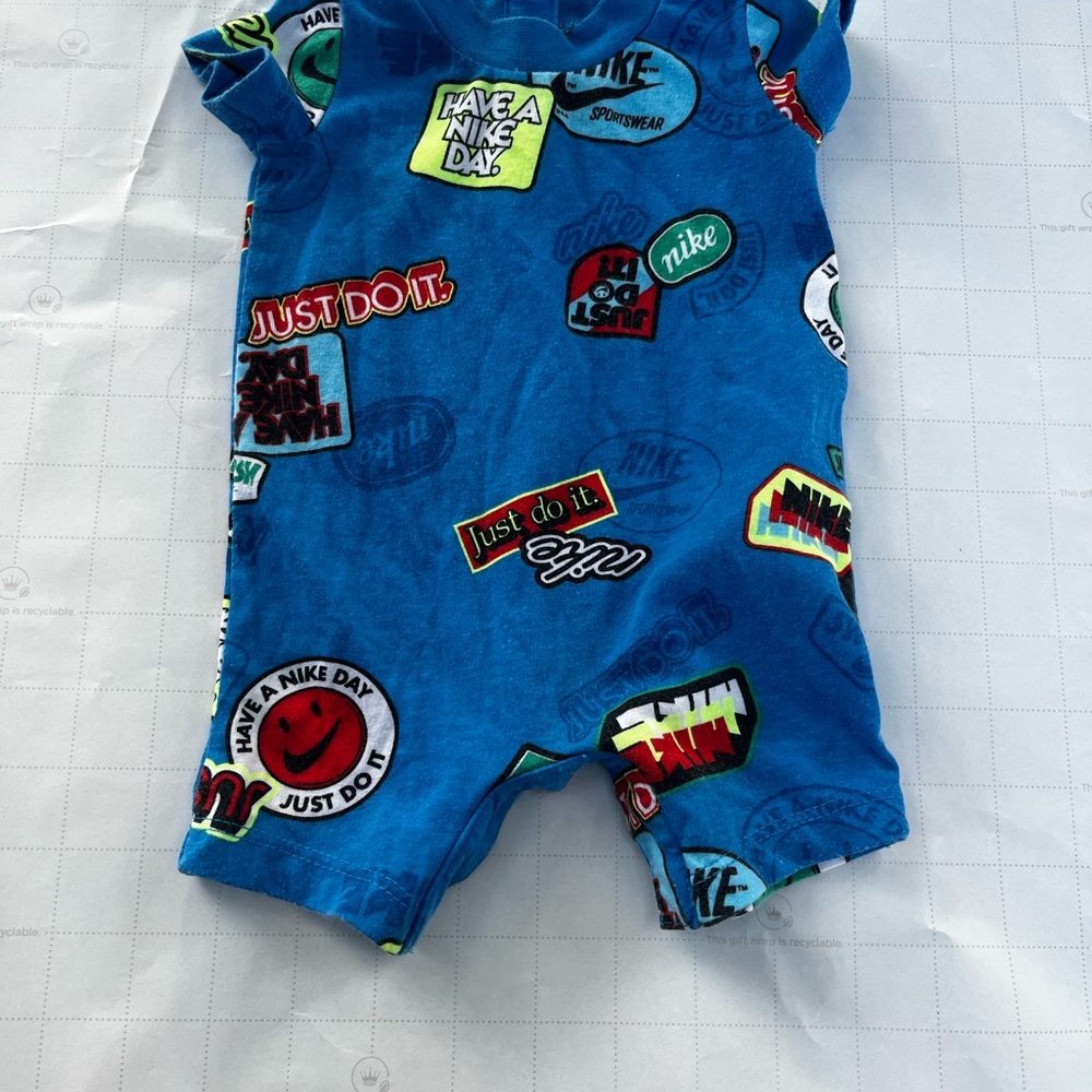 Nike Blue 'Just Do It' Logo Romper